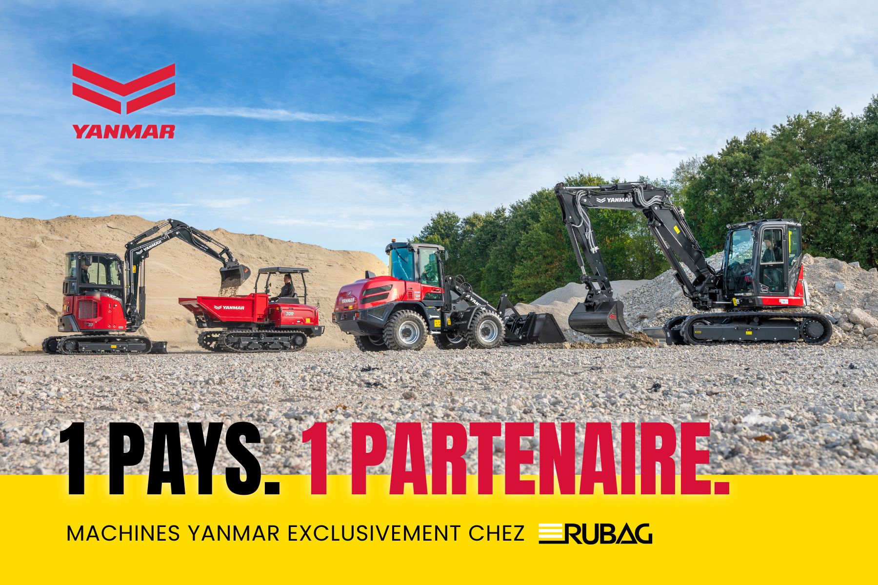 1 Pays. 1 Partennaire. Machines Yanmar chez RUBAG