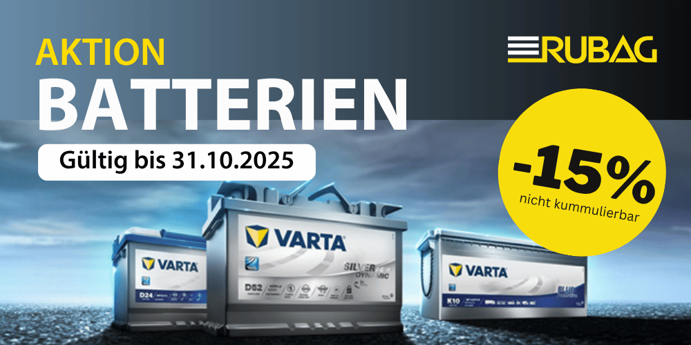Werbebanner Aktion 15% Rabatt auf alle Batterien