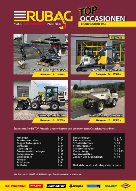 Occasionsflyer 2025 RUBAG