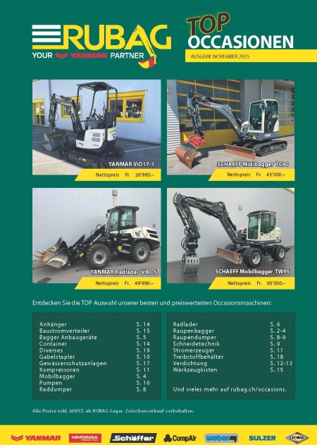 Titelblatt Occasionsheft 2025 / 2026