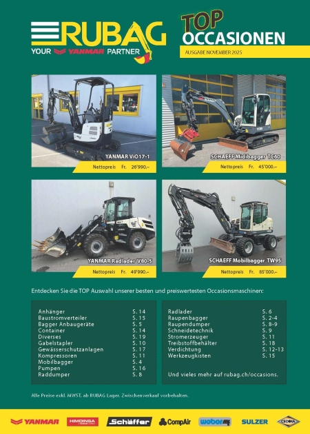 Titelblatt Occasionsheft 2025 / 2026