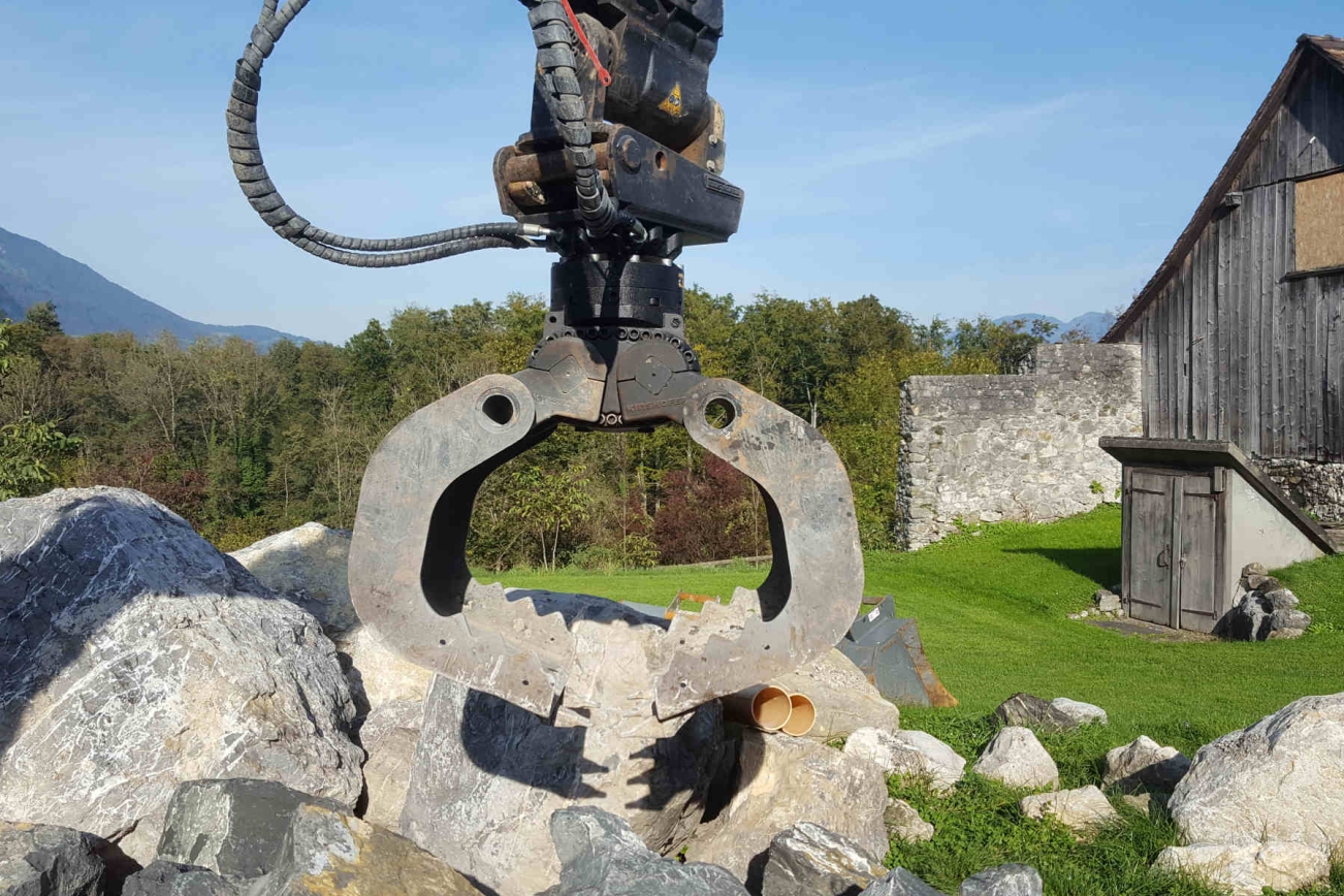 Greifer am Bagger