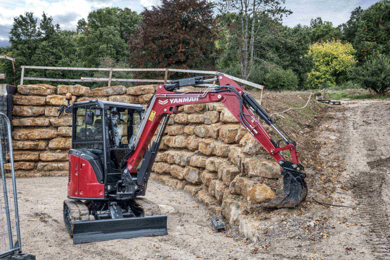 Yanmar Minibagger ViO33-7 Einsatz Baustelle