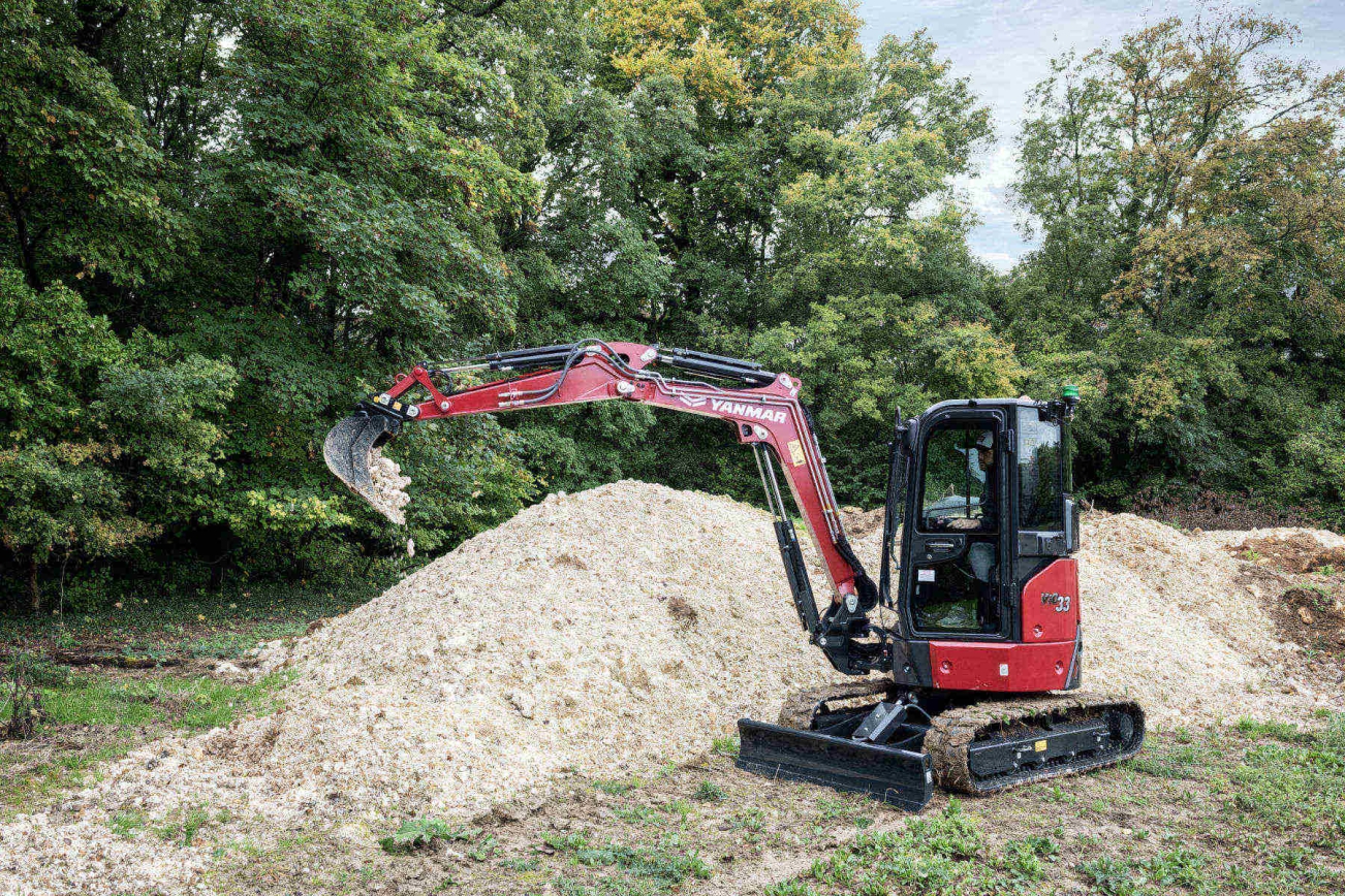 Yanmar Minibagger ViO33-7 Einsatz Baustelle
