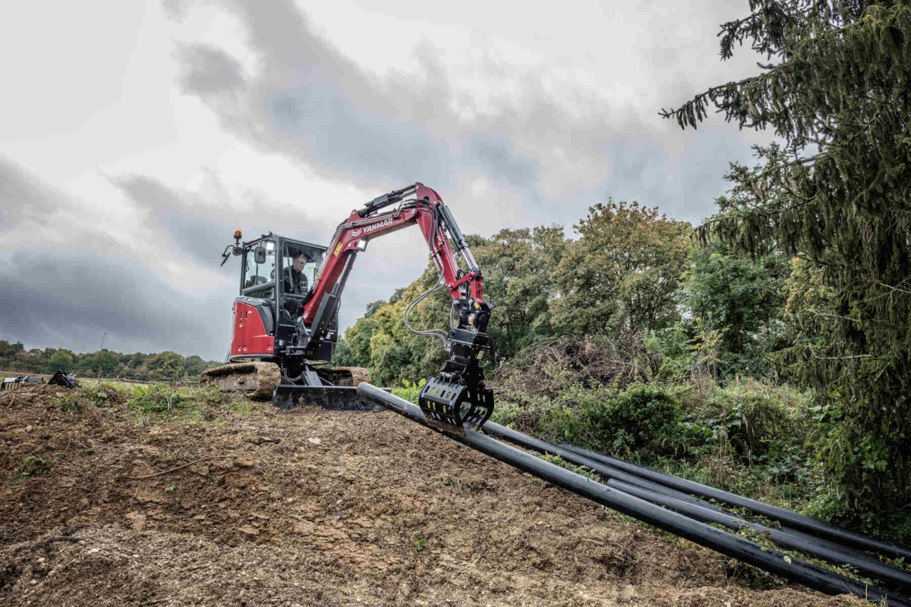 Yanmar Minibagger ViO38-7 Einsatzbild Baustelle