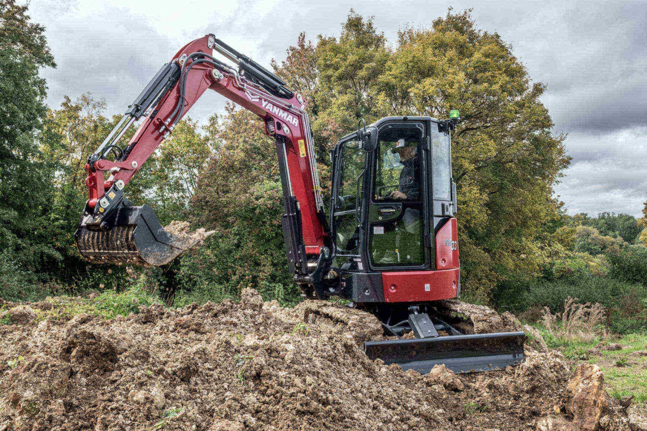 Yanmar Minibagger ViO33-7 Einsatz Baustelle
