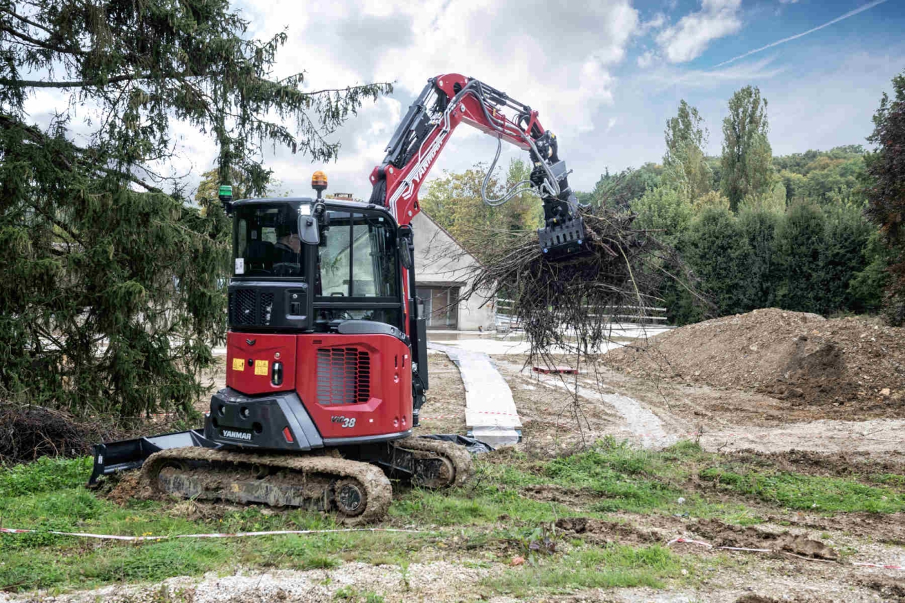 Yanmar Minibagger ViO38-7 Einsatzbild Baustelle