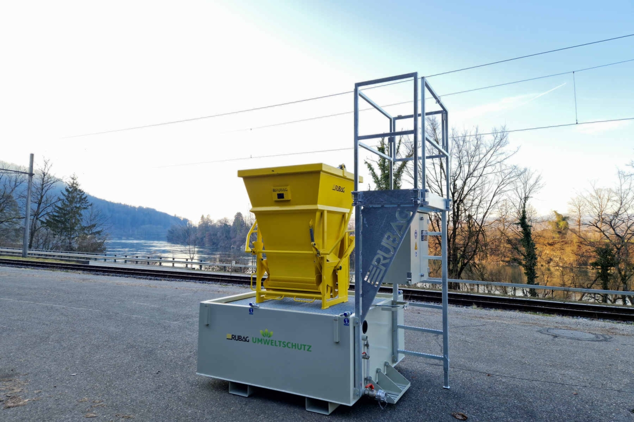 RUBAG Kombi-Waschbecken 2m3 von der linken Seite