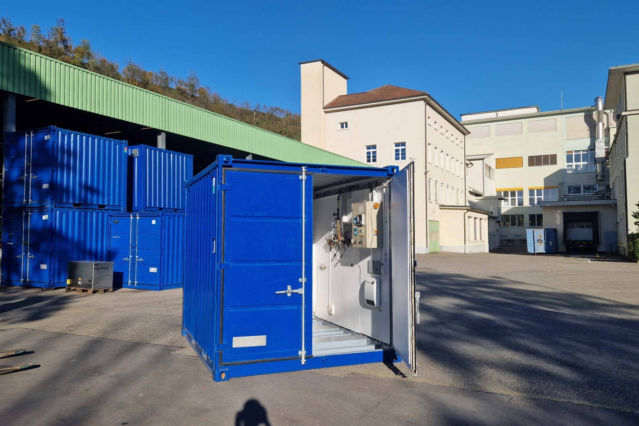 RUBAG Neutralisationscontainer LC10 mit offener Tür