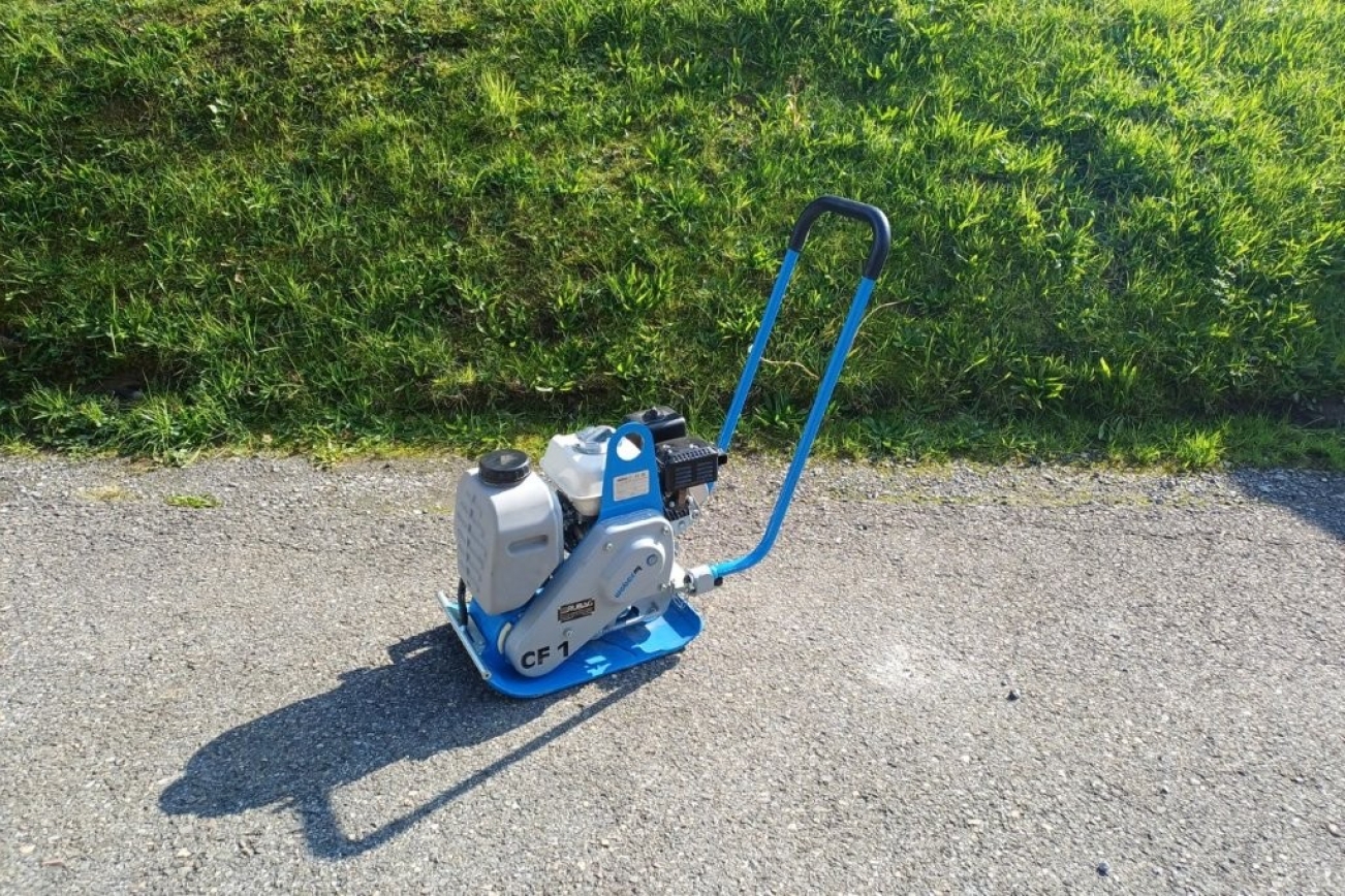 WEBER Einweg-Vibroplatte CF1 HD von der linken Seite