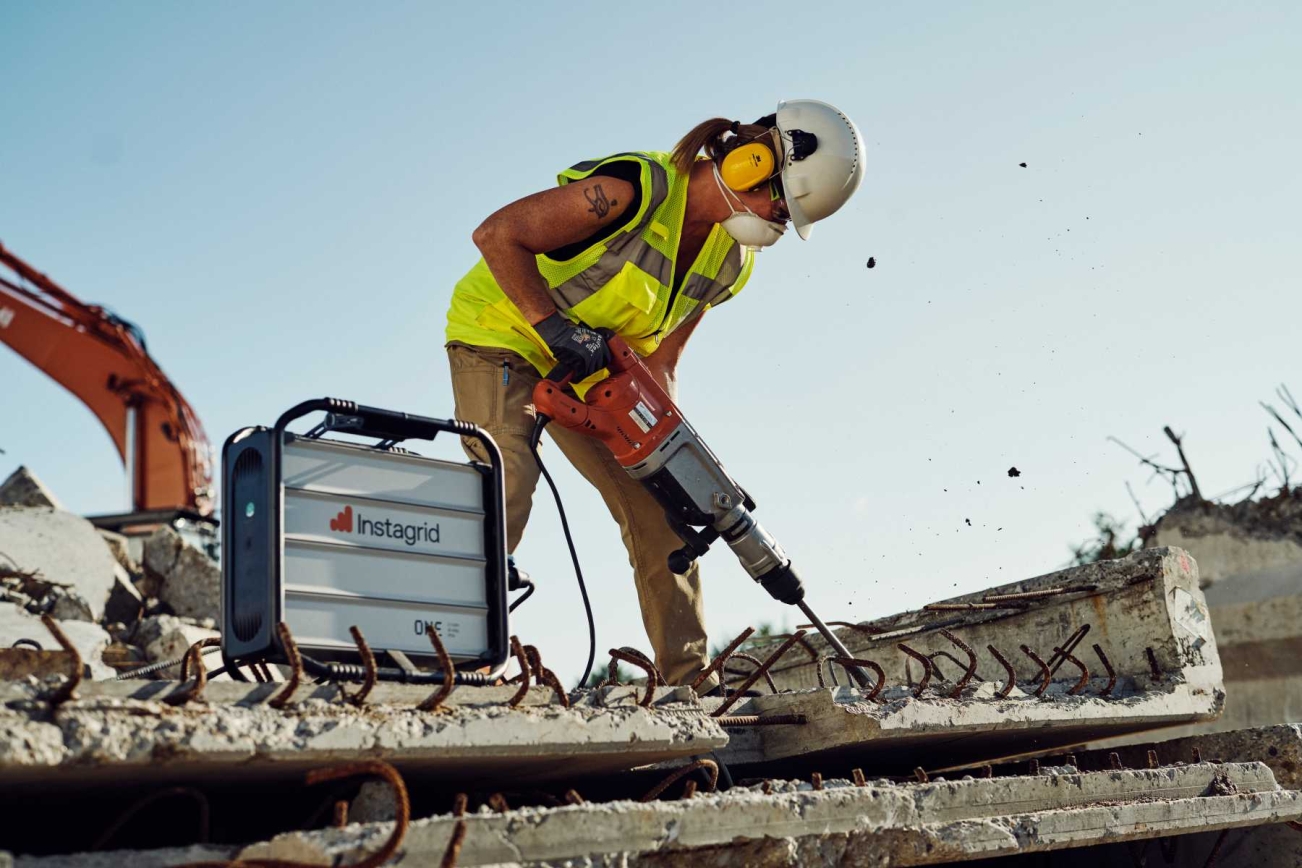 Einsatzbild Instagrid One auf Baustelle