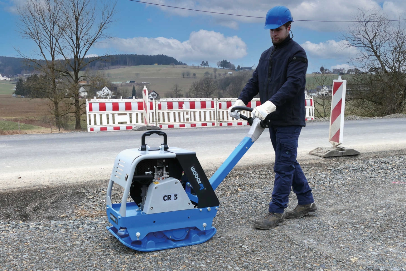 WEBER Vibrationsplatte CR 3 Ruettelplatte Einsatzbild