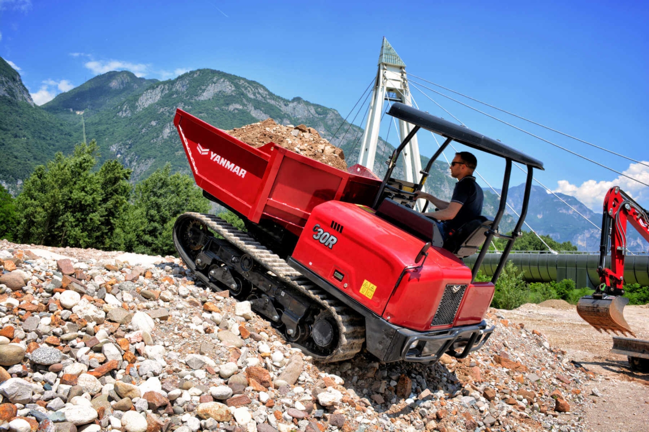 Yanmar Raupendumper RUBAG C30R TV Transporter Rundkippmulde