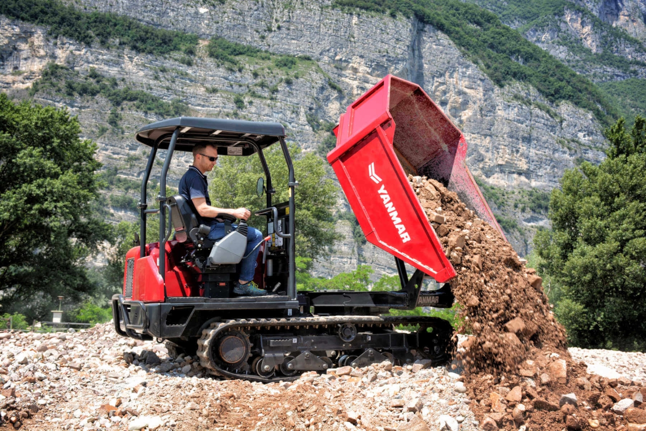 Yanmar Raupendumper RUBAG C30R TV Transporter Rundkippmulde