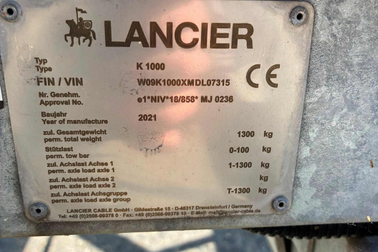RUBAG Kabeltrommel-Anhänger K1000 Plakette
