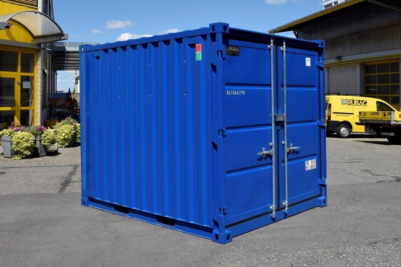 RUBAG Lagercontainer LC10 von aussen in blau