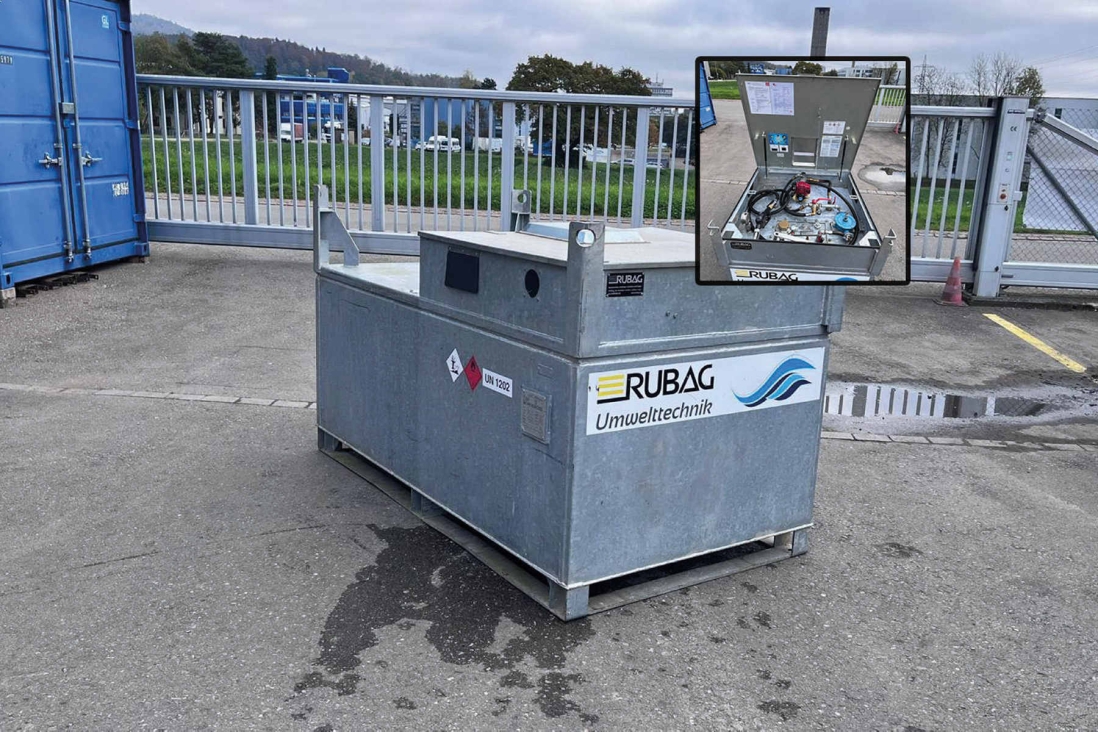 RUBAG Mobile Tankanlage KUBUS 2000 von vorne