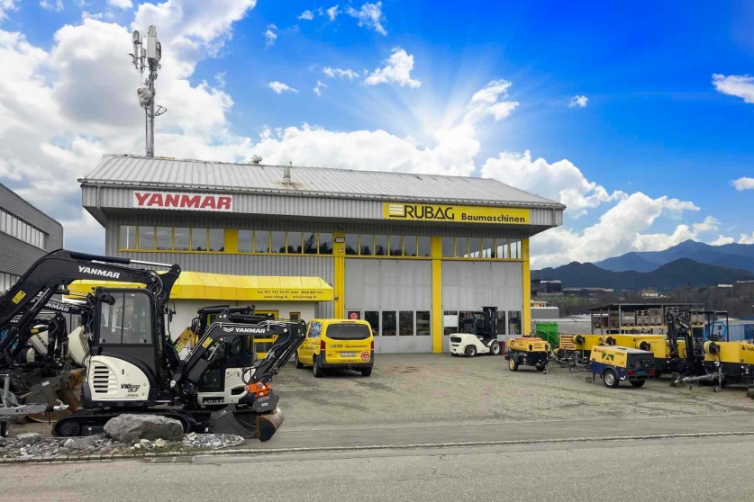 RUBAG Baumaschinen Filiale in Oberbüren von aussen