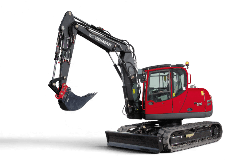 Freisteller roter Midibagger SV120