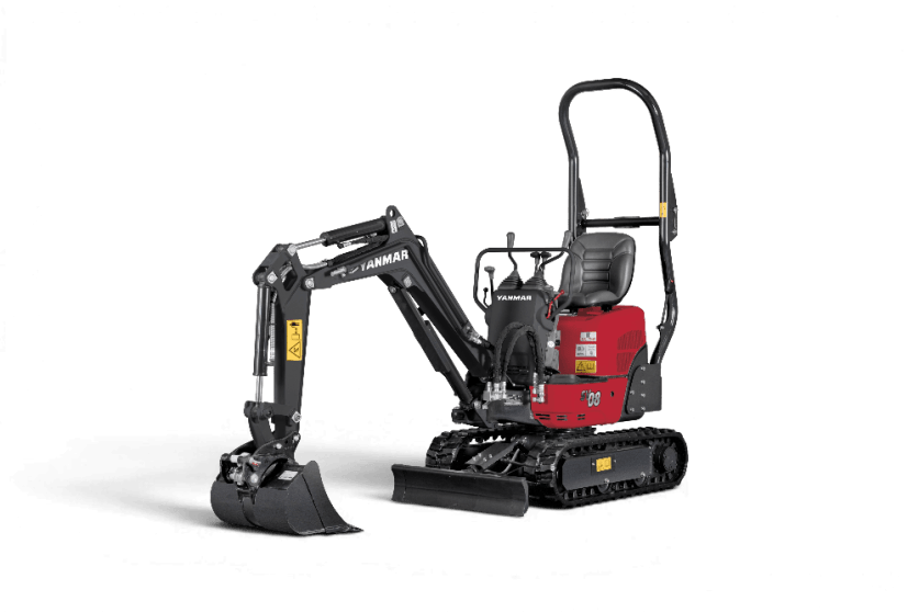 Freisteller roter Minibagger SV08