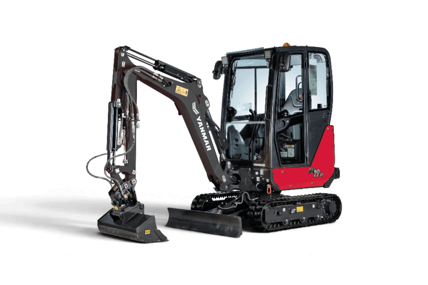 Transparenter Freisteller Minibagger SV19 von vorne